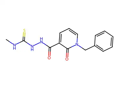 2-[(1-benzyl-2-oxo-1,2-dihydro-3-pyridinyl)carbonyl]-N-methyl-1-hydrazinecarbothioamide structure