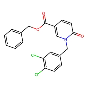 Benzyl 1-(3,4-dichlorobenzyl)-6-oxo-1,6-dihydro-3-pyridinecarboxylate structure