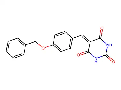 5-{[4-(benzyloxy)phenyl]methylene}-2,4,6(1H,3H,5H)-pyrimidinetrione structure