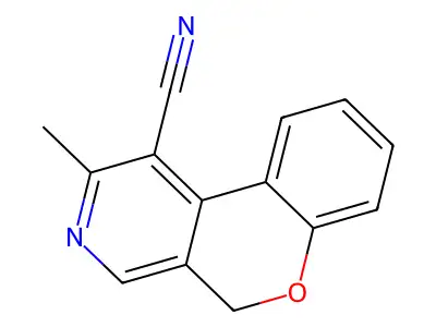 2-methyl-5H-chromeno[3,4-c]pyridine-1-carbonitrile structure