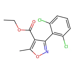 Ethyl 3-(2,6-dichlorophenyl)-5-methyl-4-isoxazolecarboxylate structure