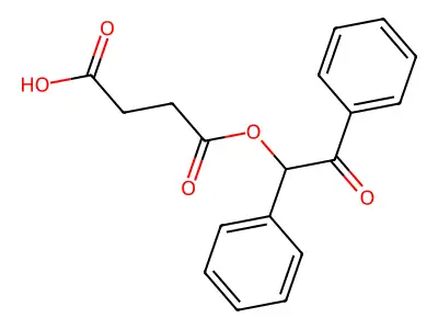 4-Oxo-4-(2-oxo-1,2-diphenylethoxy)butanoic acid structure