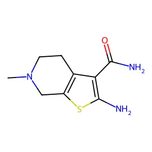 2-Amino-6-methyl-4,5,6,7-tetrahydrothieno[2,3-c]pyridine-3-carboxamide structure