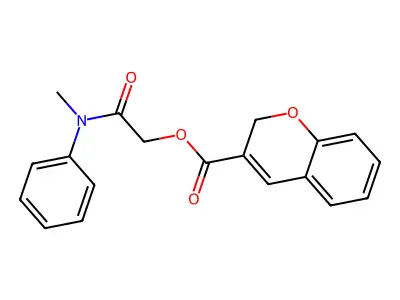 2-(Methyl(phenyl)amino)-2-oxoethyl 2H-chromene-3-carboxylate structure
