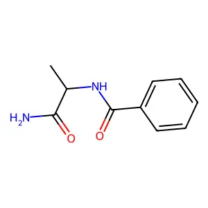 Benzamide, N-(1-carbamoylethyl)-, DL- structure