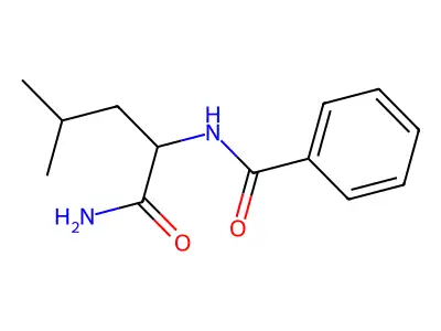N-[1-(aminocarbonyl)-3-methylbutyl]benzamide structure