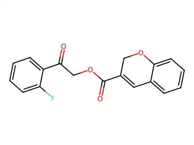 2-(2-Fluorophenyl)-2-oxoethyl 2H-chromene-3-carboxylate structure