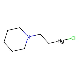 Chloro(2-piperidin-1-ylethyl)mercury structure