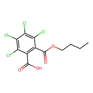 1,2-Benzenedicarboxylic acid, 3,4,5,6-tetrachloro-, 1-butyl ester structure