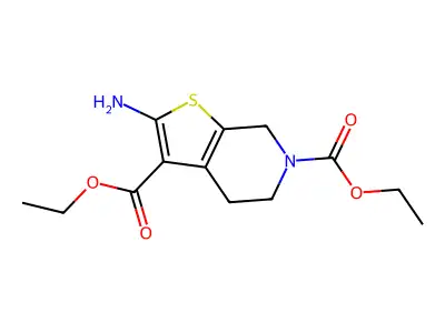 diethyl 2-amino-4,7-dihydrothieno[2,3-c]pyridine-3,6(5H)-dicarboxylate structure