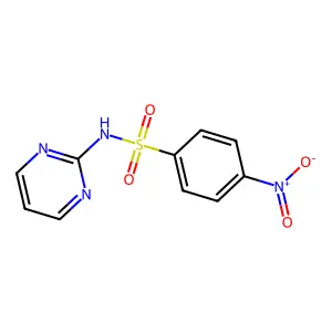 4-nitro-N-pyrimidin-2-ylbenzenesulfonamide structure