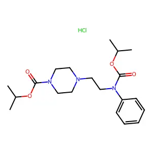 Propiophenone, 2',4'-dimethoxy-3-(4-(beta-(isopentyloxy)phenethyl)-1-piperazinyl)-2-methyl-, dihydrochloride structure