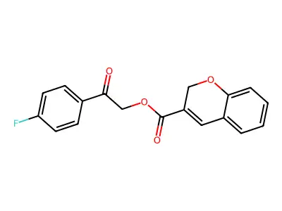 2-(4-Fluorophenyl)-2-oxoethyl 2H-chromene-3-carboxylate structure