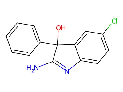 2-Amino-5-chloro-3-phenyl-indol-3-ol structure