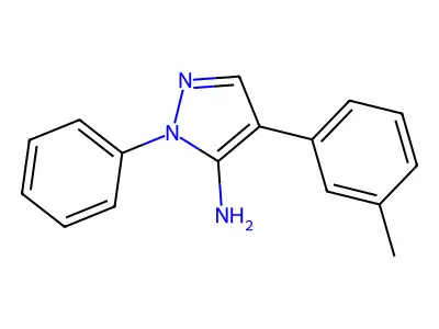 4-(3-methylphenyl)-1-phenyl-1H-pyrazol-5-ylamine structure