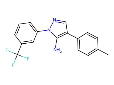 4-(4-methylphenyl)-1-[3-(trifluoromethyl)phenyl]-1H-pyrazol-5-amine structure