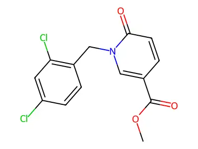 Methyl 1-(2,4-dichlorobenzyl)-6-oxo-1,6-dihydro-3-pyridinecarboxylate structure