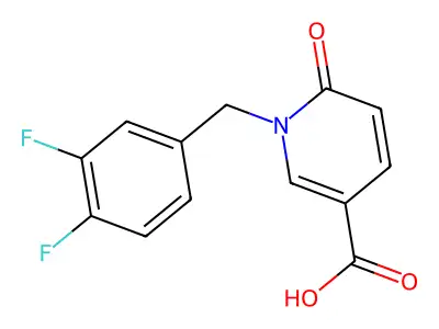 1-(3,4-Difluorobenzyl)-6-oxo-1,6-dihydropyridine-3-carboxylic acid structure