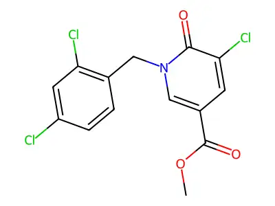 Methyl 5-chloro-1-(2,4-dichlorobenzyl)-6-oxo-1,6-dihydro-3-pyridinecarboxylate structure