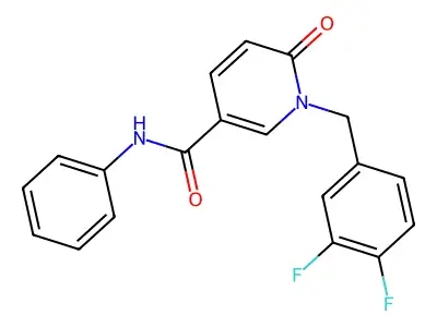 1-(3,4-difluorobenzyl)-6-oxo-N-phenyl-1,6-dihydro-3-pyridinecarboxamide structure