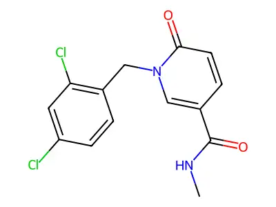 1-(2,4-dichlorobenzyl)-N-methyl-6-oxo-1,6-dihydro-3-pyridinecarboxamide structure