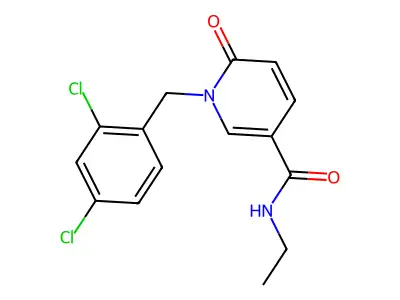 1-((2,4-Dichlorophenyl)methyl)-N-ethyl-1,6-dihydro-6-oxo-3-pyridinecarboxamide structure