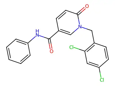 1-(2,4-dichlorobenzyl)-6-oxo-N-phenyl-1,6-dihydro-3-pyridinecarboxamide structure