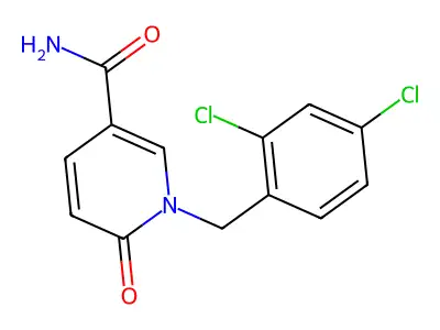 1-[(2,4-Dichlorophenyl)methyl]-1,6-dihydro-6-oxo-3-pyridinecarboxamide structure