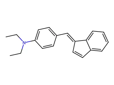 N,N-diethyl-4-(inden-1-ylidenemethyl)aniline structure