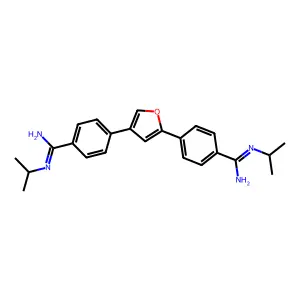 Benzenecarboximidamide, 4,4'-(2,4-furandiyl)bis(N-(1-methylethyl)- structure