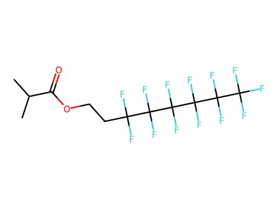 1H,1H,2H,2H-Perfluorooctyl isobutanoate structure