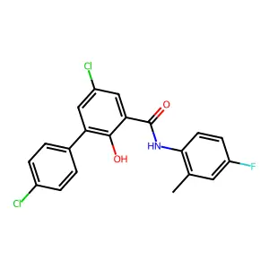 4',5-Dichloro-N-(4-fluoro-2-methylphenyl)-2-hydroxy(1,1'-biphenyl)-3-carboxamide structure