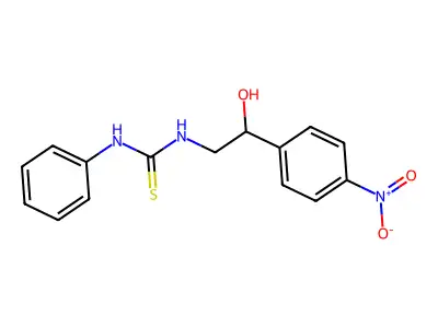 3-[2-Hydroxy-2-(4-nitrophenyl)ethyl]-1-phenylthiourea structure