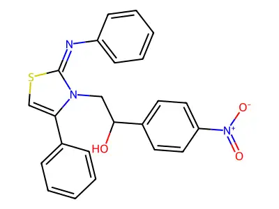 (Z)-1-(4-nitrophenyl)-2-(4-phenyl-2-(phenylimino)thiazol-3(2H)-yl)ethanol structure