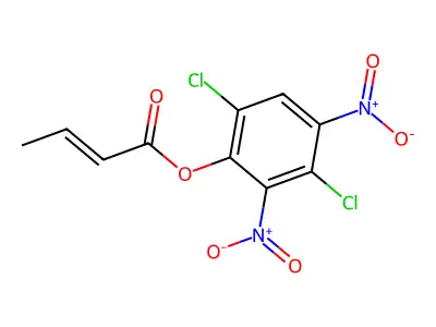 (3,6-Dichloro-2,4-dinitrophenyl) but-2-enoate structure