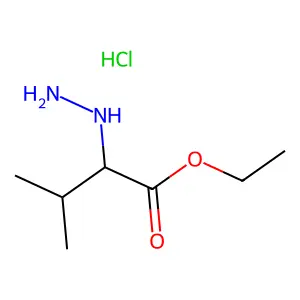 Butyric acid, 2-hydrazino-3-methyl-, ethyl ester, hydrochloride, DL- structure