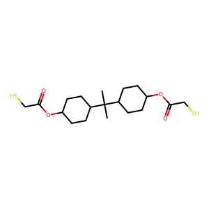 (1-Methylethylidene)di-4,1-cyclohexanediyl bis(mercaptoacetate) structure