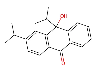 (1,9 OR 2,9 OR 3,9 OR 4,9)-Diisopropyl-9-hydroxy-10(9H)-anthrone structure