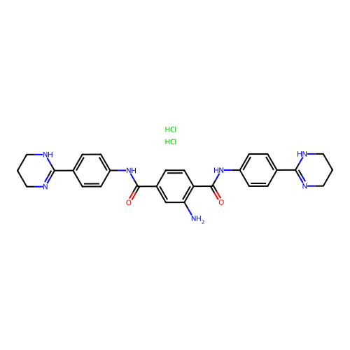 2-amino-1-N,4-N-bis[4-(1,4,5,6-tetrahydropyrimidin-2-yl)phen structure