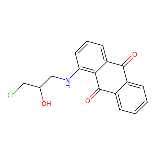 1-[(3-Chloro-2-hydroxypropyl)amino]anthracene-9,10-dione structure