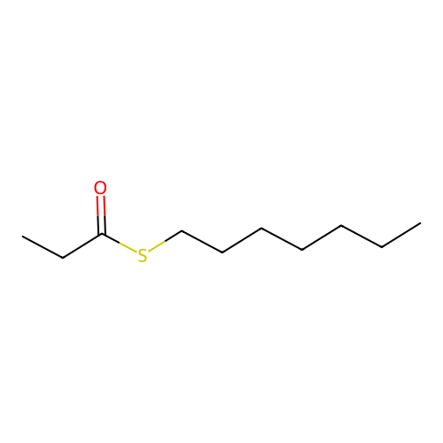 Propionic acid, thio-, S-heptyl ester structure