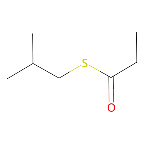 Propionic acid, thio-, S-isobutyl ester structure