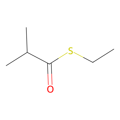 Propanethioic acid, 2-methyl-, S-ethyl ester structure