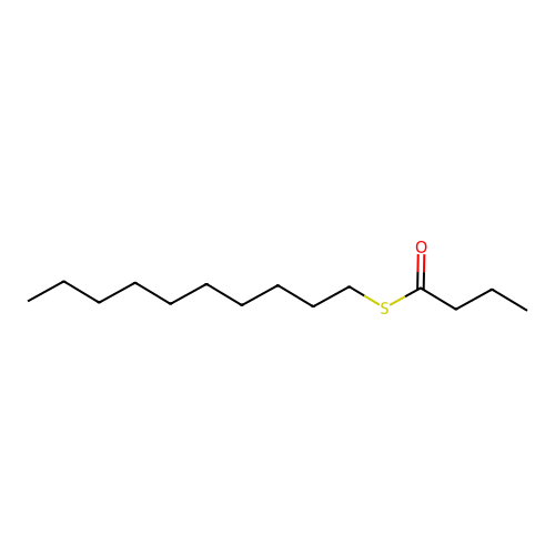 Butyric acid, thio-, S-decyl ester structure