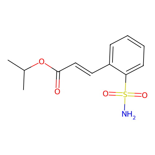 Cinnamic acid, o-sulfamoyl-, isopropyl ester, (E)- structure