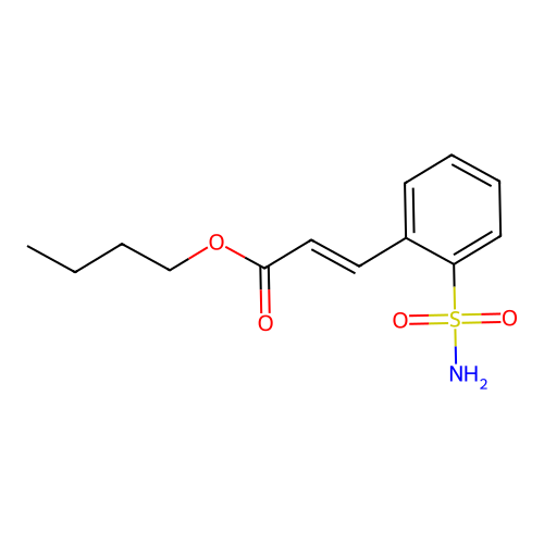 Cinnamic acid, o-sulfamoyl-, butyl ester, (E)- structure