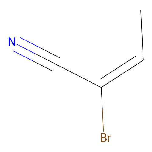 (E)-2-Bromo-2-butenenitrile structure