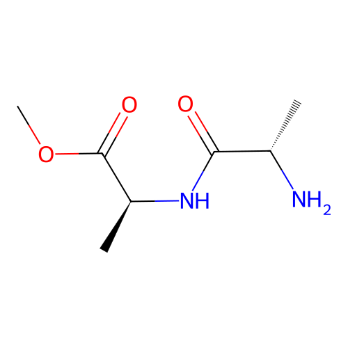 Methyl (2S)-2-[(2S)-2-aminopropanamido]propanoate structure