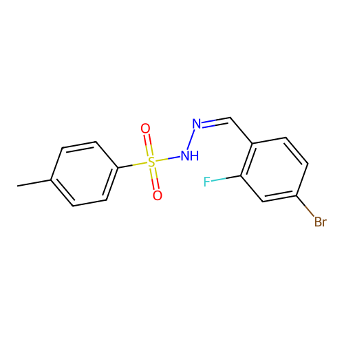 N'-(4-Bromo-2-fluorobenzylidene)-4-methylbenzenesulfonohydrazide structure