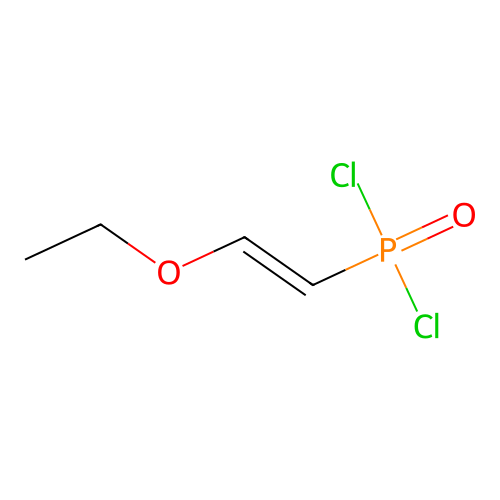 (E)-1-dichlorophosphoryl-2-ethoxyethene structure